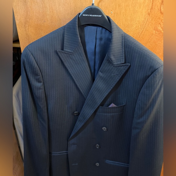 MICHAEL Michael Kors Dark Blue Pinstripe Blazer